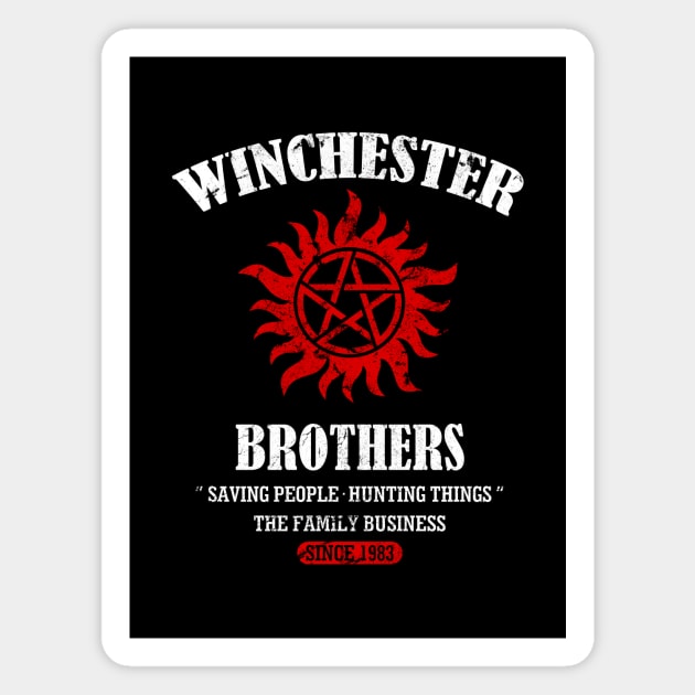 Winchester Brothers Magnet by YiannisTees